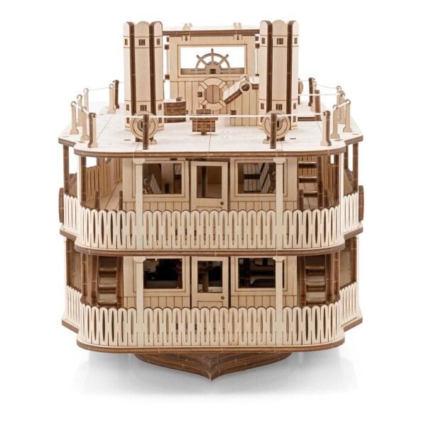 3D mechanische houten puzzel Paddle River Princess stoomboot 35 × 20 × 22,5 cm – 416 stukjes