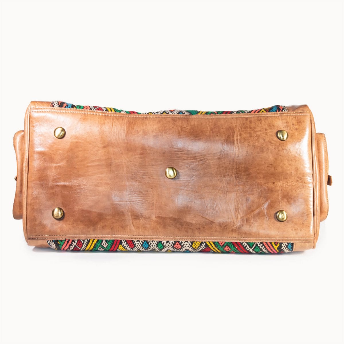 Kilim X leren reistas met authentieke kelim, 54 × 28 × 28 cm
