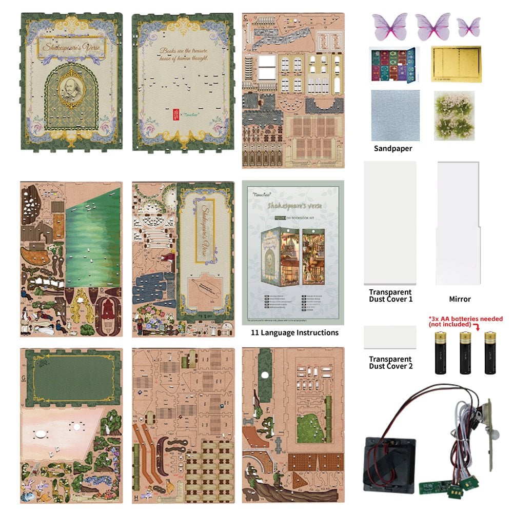 DIY book nook Shakespeare's Verse, 24,5 cm