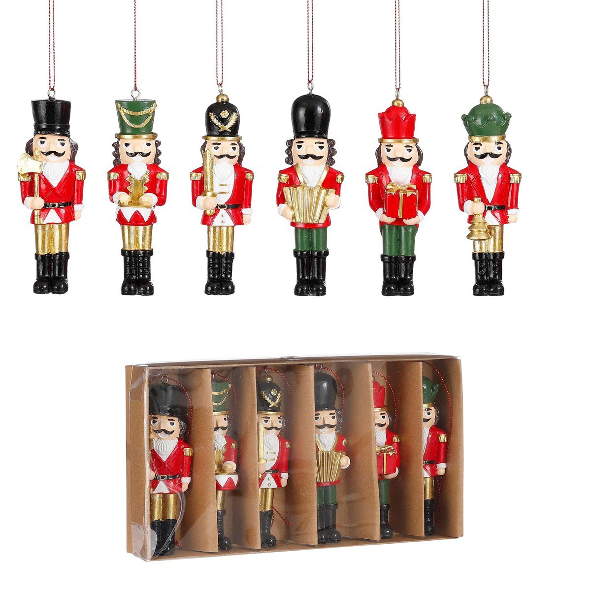 Notenkrakers, set van 6 stuks, 10,5 cm