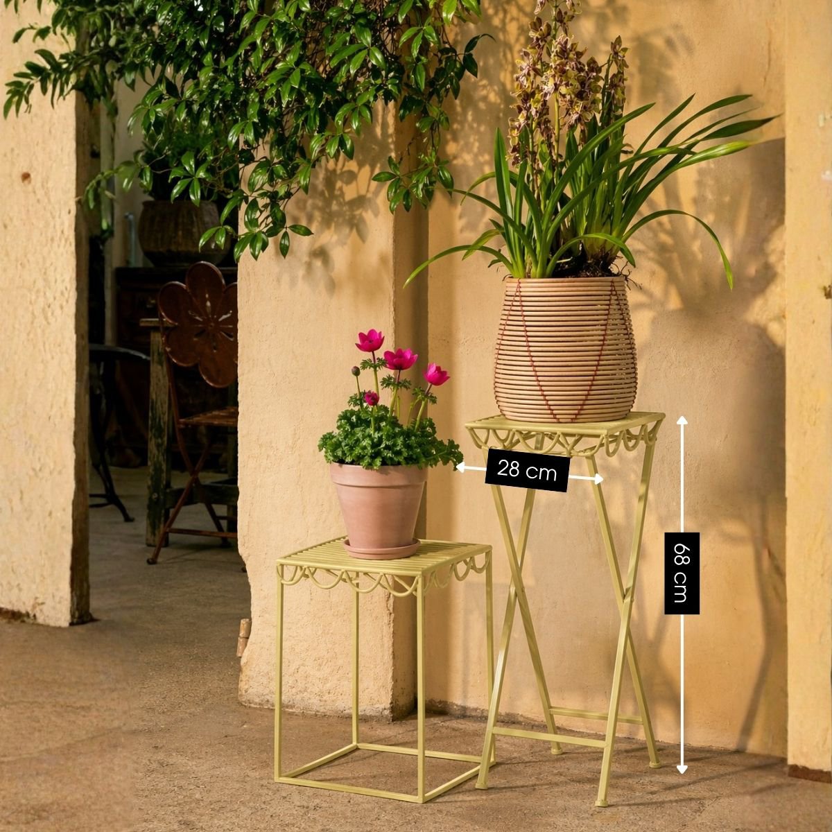 Rosalie planttafel, lichtgroen, 68 × Ø 28 cm