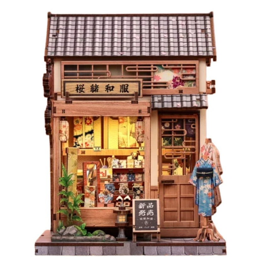 Sakura O Kimono Shop miniatuurhuisje, 14 × 13 × 19 cm