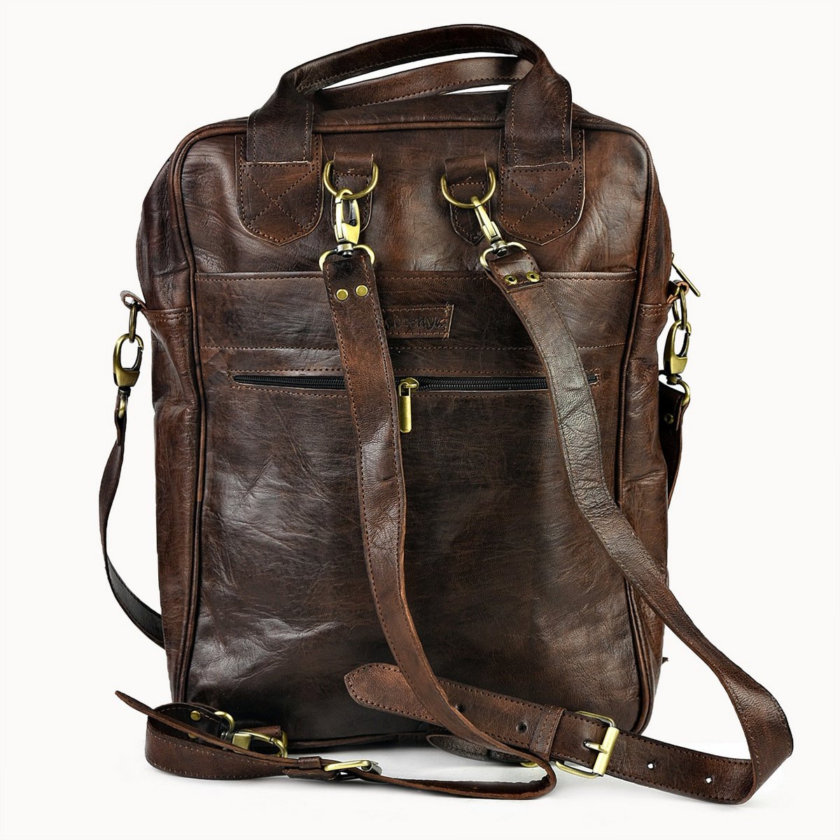 Zoya leren laptoptas en rugzak, 30 × 12 × 40 cm