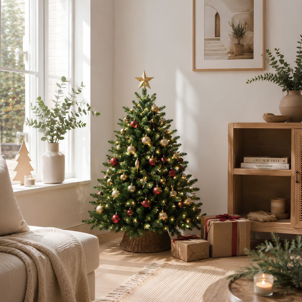 Brampton kunstkerstboom, 155 cm, Ø 107 cm