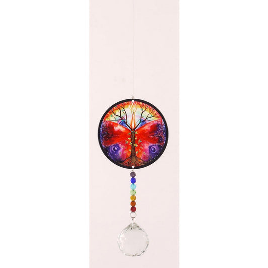 Tree of Life Zonvanger 40 cm – Multicolor met Kristal