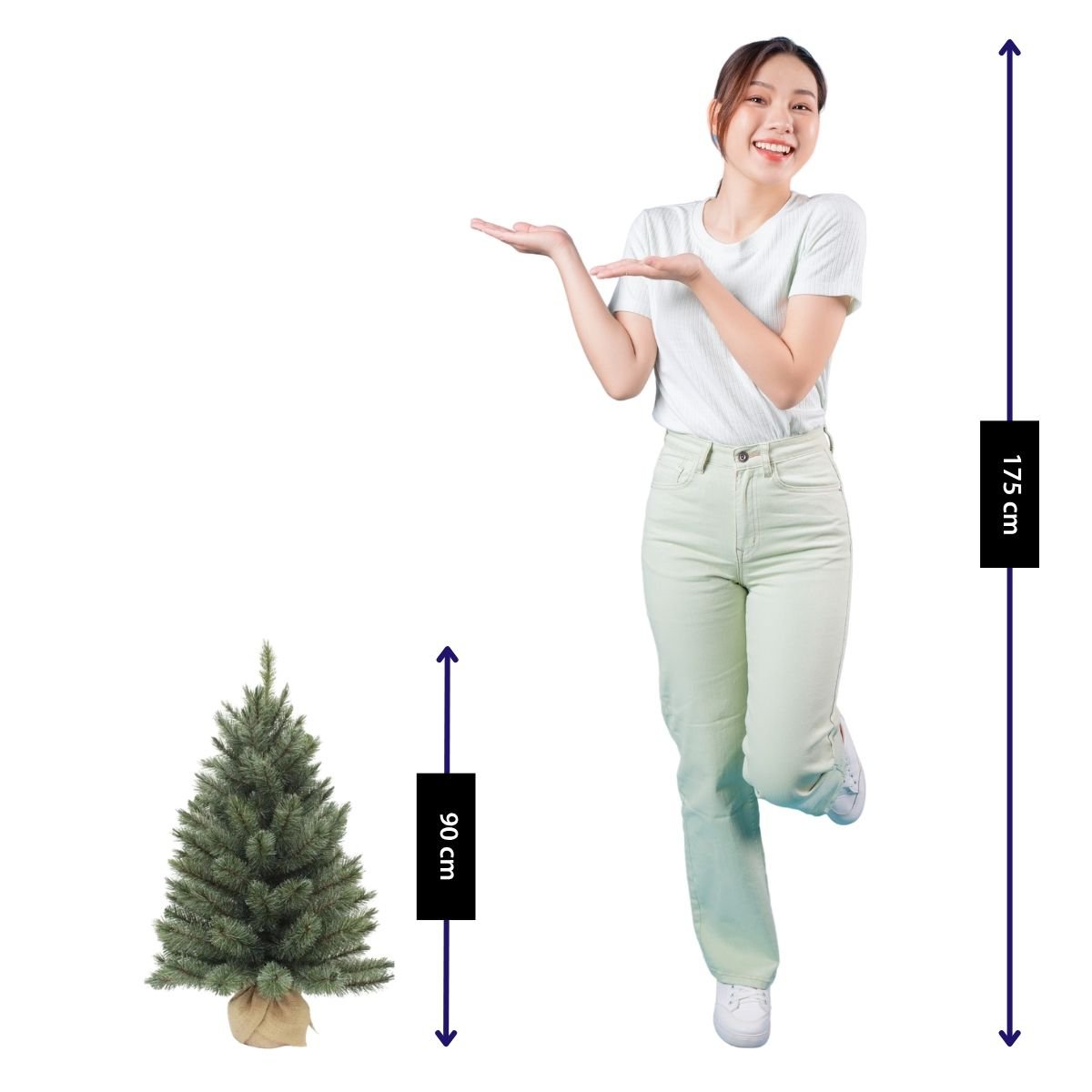 Kunstkerstboom Forest frosted, 90 cm Ø61 cm