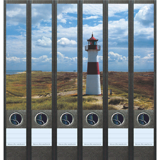 Ordneretiketten smal, vuurtoren, set van 6