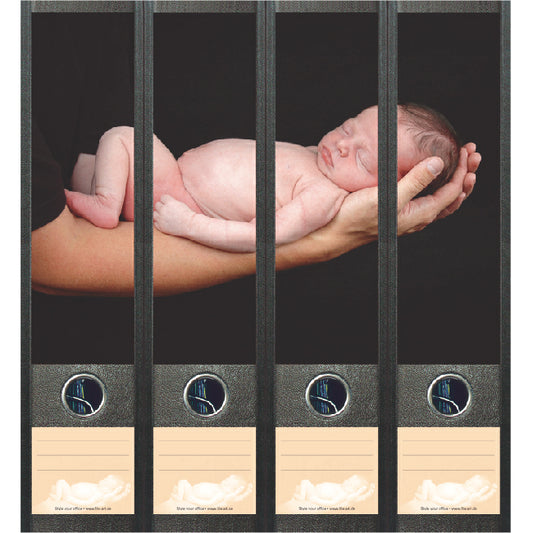 Ordneretiketten breed, baby, set van 4