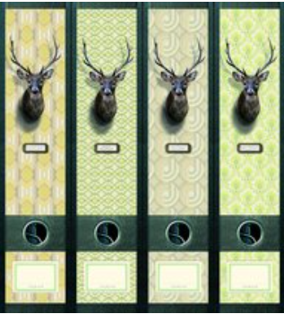 Ordneretiketten breed, Oh deer!, set van 4