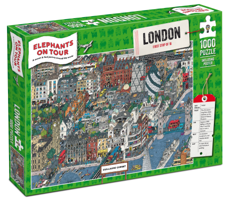 Elephants on tour, Londen,1000 stukjes