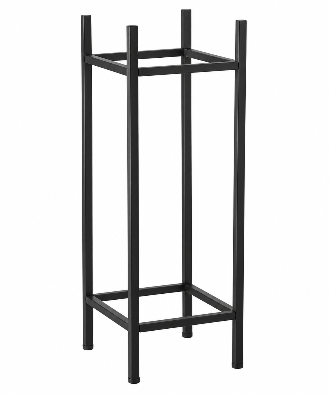 Ascot zwarte metalen plantenstandaard, 24 × 24 × 55 cm