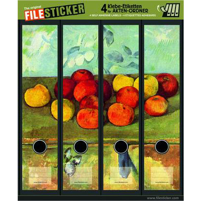 Ordneretiketten breed, 4 stuks Cezanne