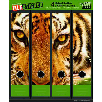 Ordneretiketten breed, 4 stuks tijger
