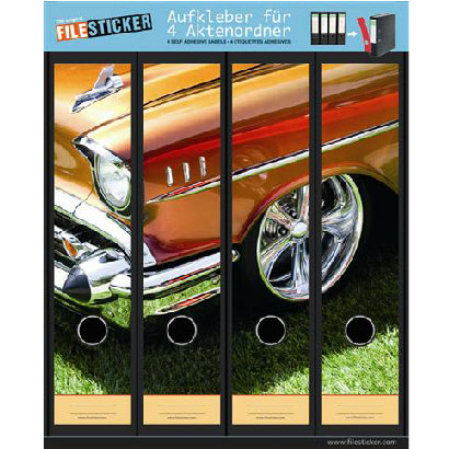 Ordneretiketten breed, 4 stuks Cadillac