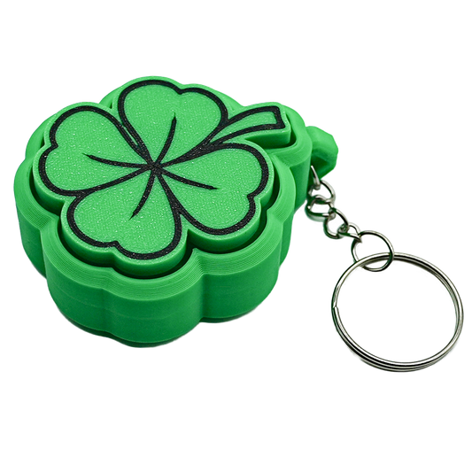 Klavertje vier fidget clicker sleutelhanger