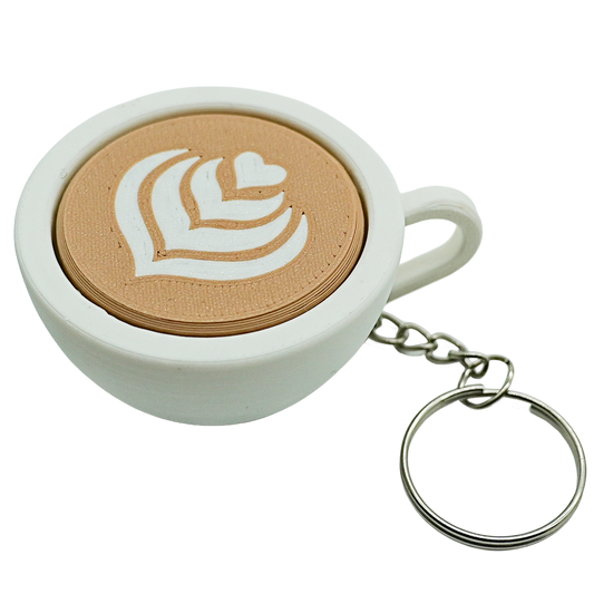 Koffiekopje fidget clicker sleutelhanger