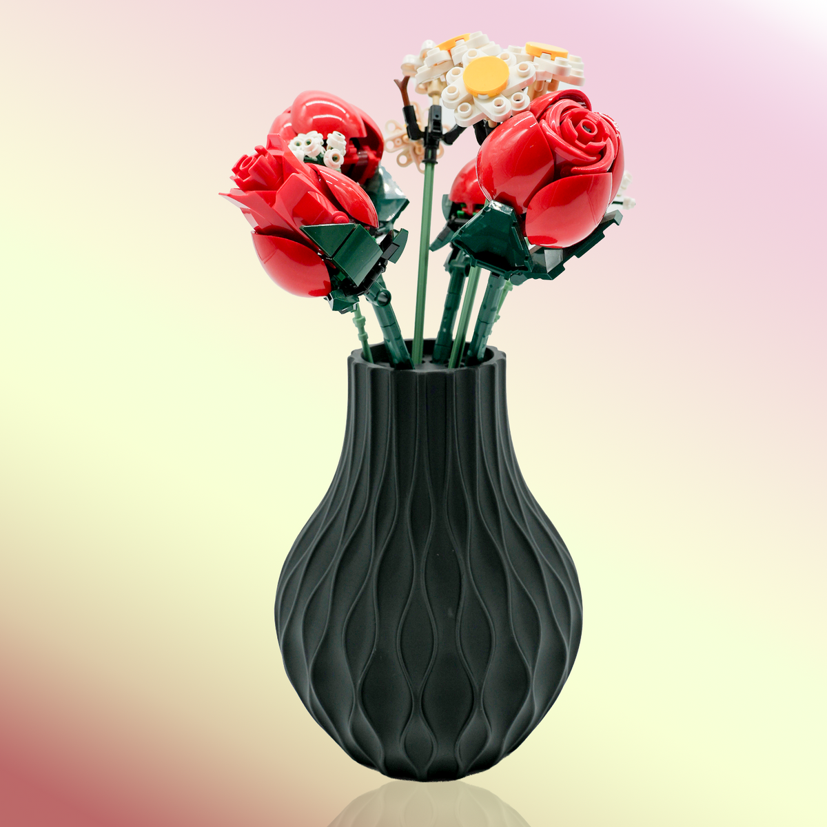 Lumora 3D-vaas met bloemenhouder, 17,5 cm