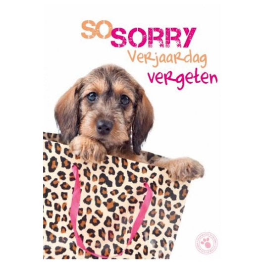 Verjaardag vergeten wenskaart