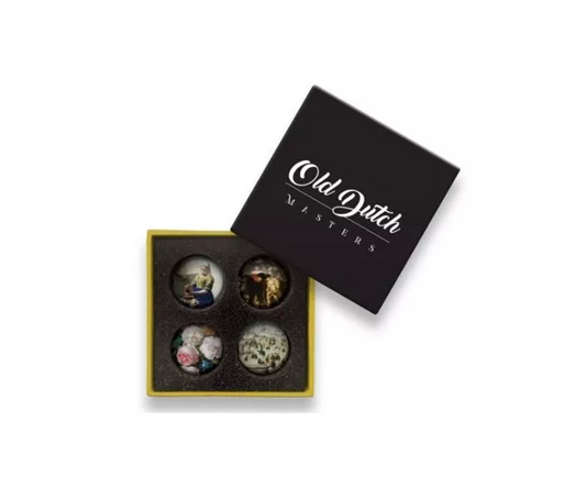 Oud Hollandse meesters glasmagneten, 4 stuks