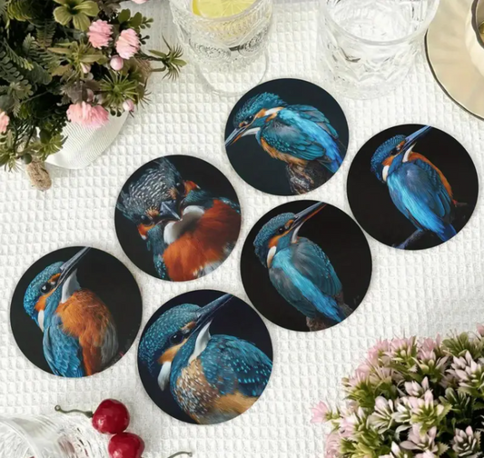 IJsvogel onderzetters, 6 stuks