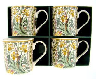 Narcissen mokkenset in geschenkdoos, 4 stuks, ca. 300 ml