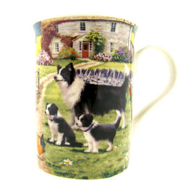Schaap en collie hoge mok, 300 ml