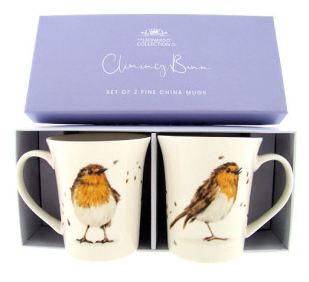 Roodborst mokkenset Clemency Bunn, 2 stuks, 300 ml