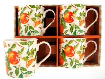 Oranges & Lemons mokkenset, 4 stuks, 300 ml