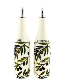 Olive Grove olie- en azijnstel, set van 2, 6 x 21 cm