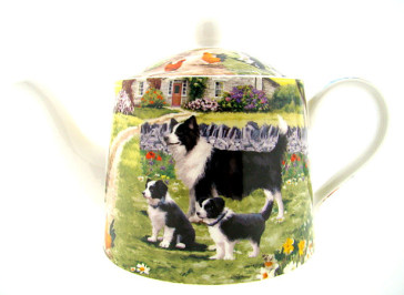 Schaap en collie theepot