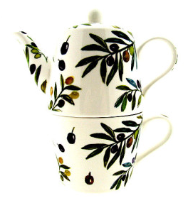 Olive grove Tea for One porseleinen theeset