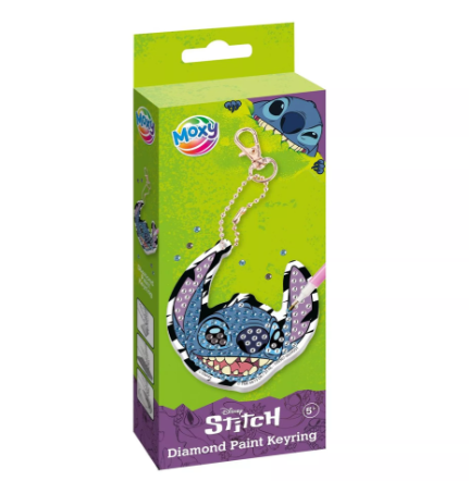 Stitch sleutelhanger, diamond painting, 6,5 × 7 cm