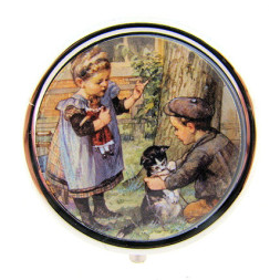 Ot en Sien wat denkt poes pillendoosje, 3-vaks 4,5 × 2 cm