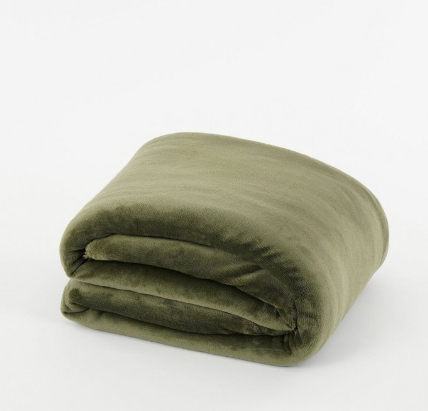 Mardy fleece plaid, donkergroen, 200 × 150 cm