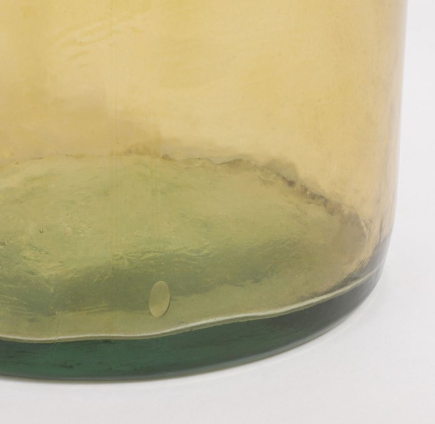 Rioja flesvaas, gerecycled glas, okergeel, Ø 15 × 50 cm