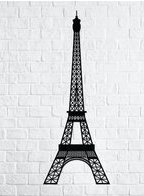 Houten wanddecoratie Eiffel Tower 50 x 130 cm