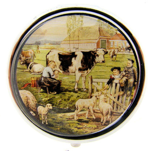 Ot en Sien, in de weide pillendoosje, 3-vaks 4,5 × 2 cm