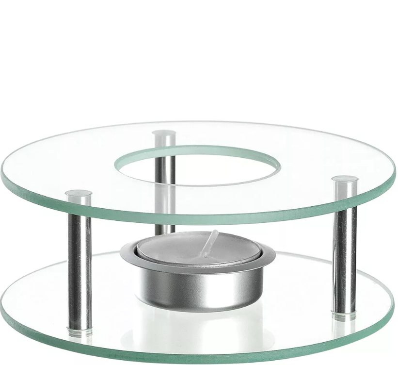 Glazen rechaud, handgemaakt, 12,5 cm