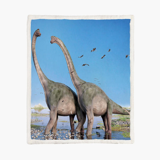 Fleece deken Brachyosaurus, maat S