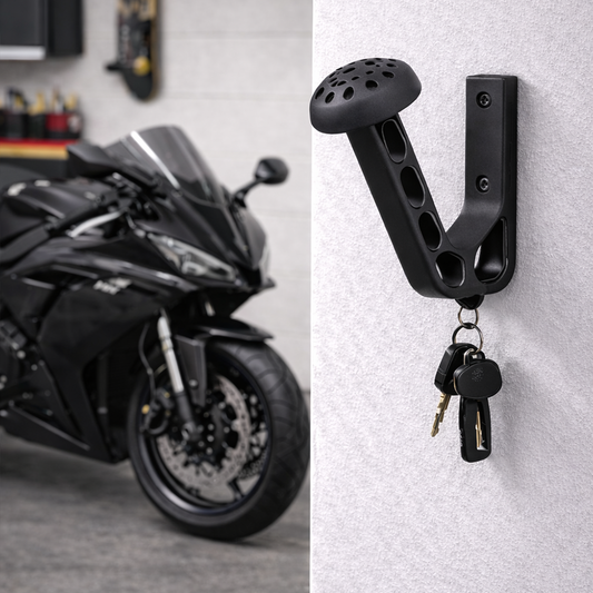 Motor helm houder inclusief haakje voor sleutels