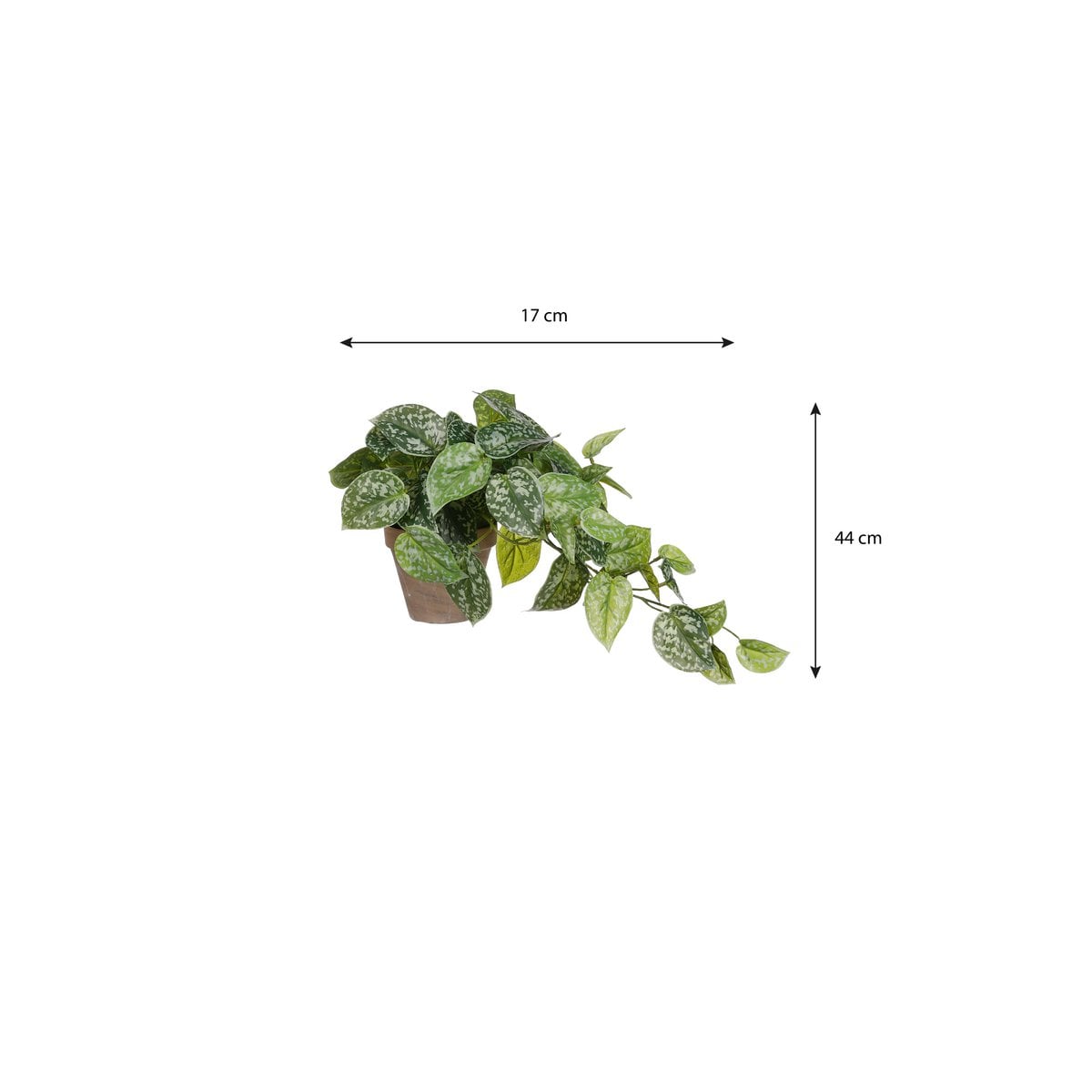 Scindapsus hangende kunstplant, 44 cm