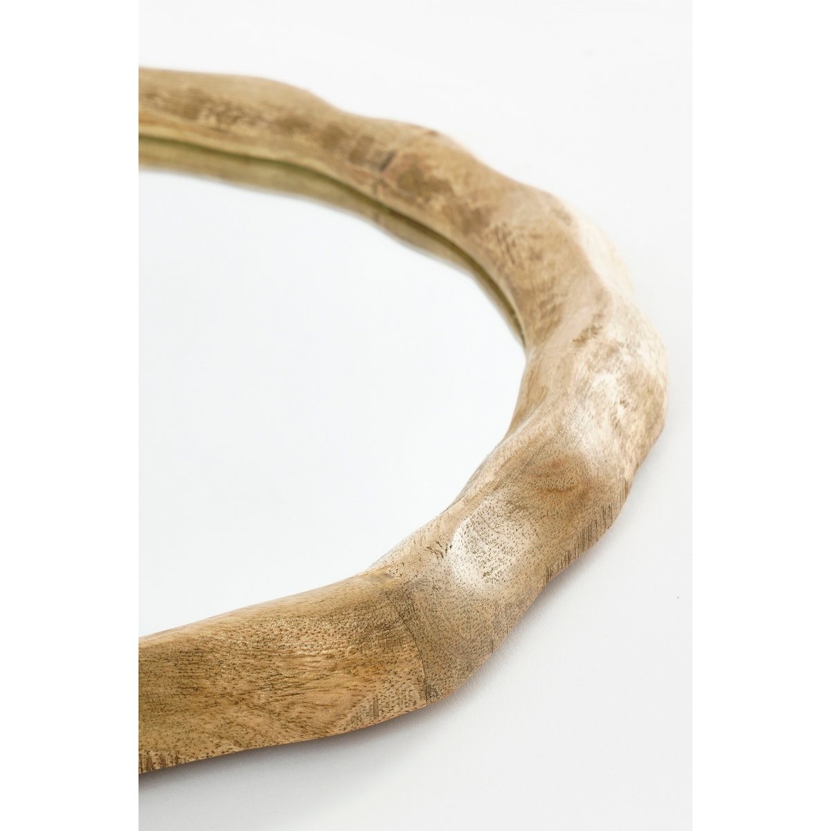 Nick wandspiegel, mangohout, bruin, 36 × 2 × 38 cm