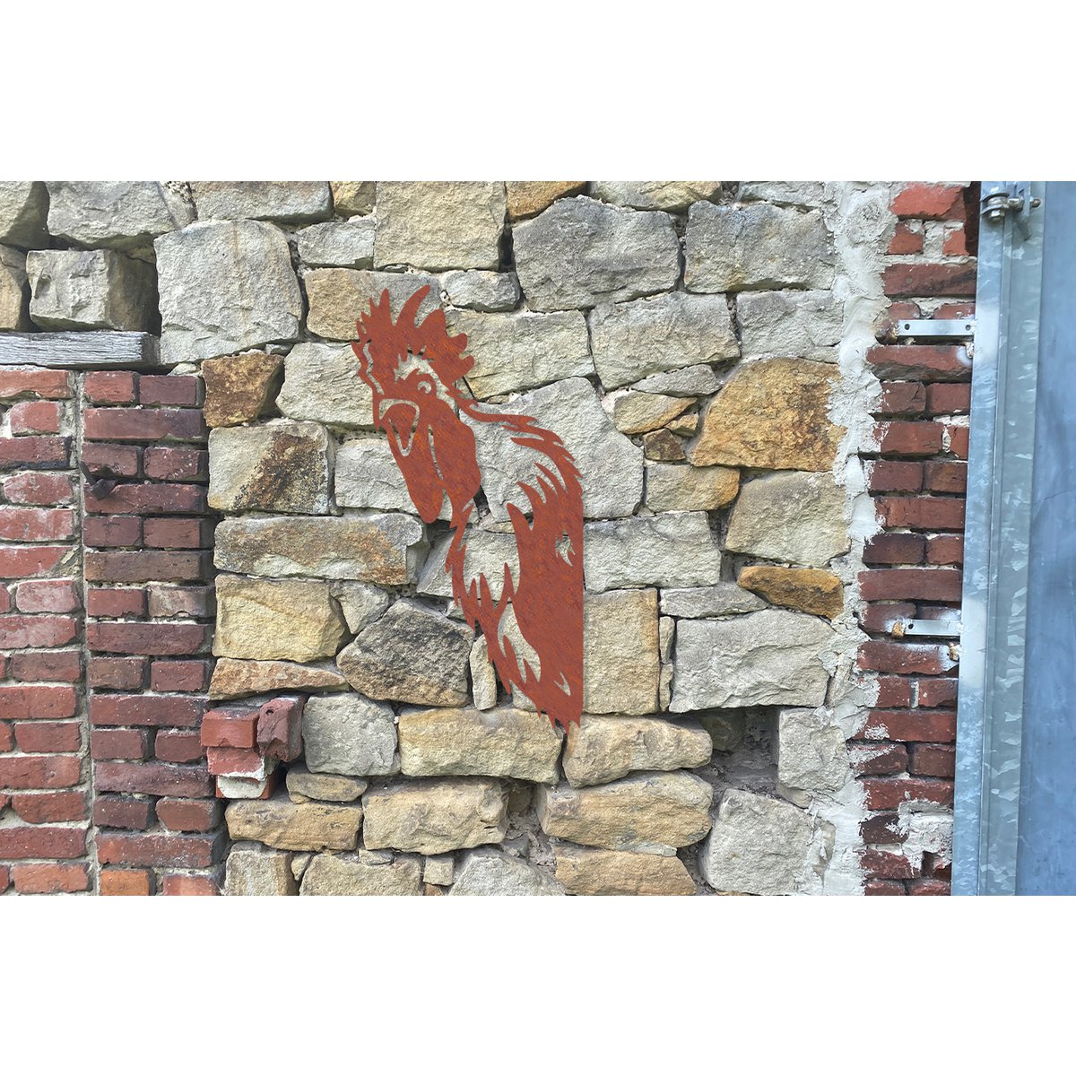 Kiekeboe Herman de Haan roest ornament staal – tuin en schuttingdecoratie