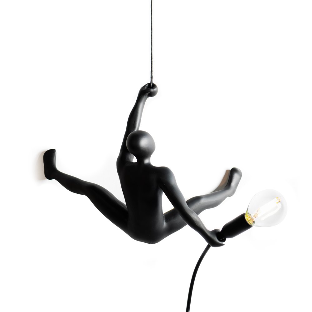 Climber wandlamp, zwart, 30 × 16 × 17 cm