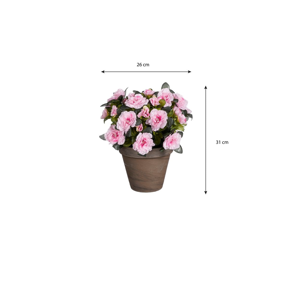 Azalea kunstplant roze, 31 cm