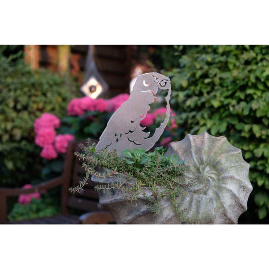 Metalen uil tuinsteker