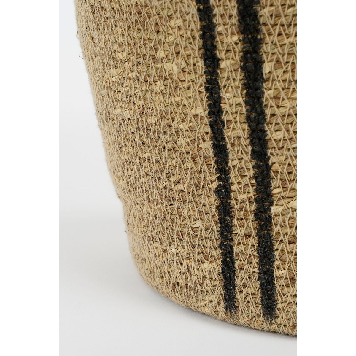 Mica Decorations Opbergmanden – Set van 3 Zeegras Bruin met Zwart Accent
