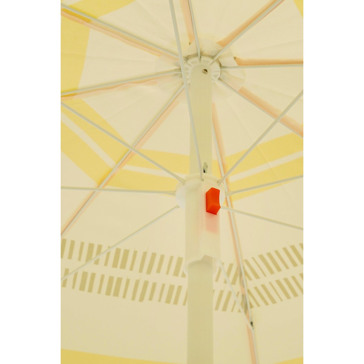 Gele gestreepte strandparasol Ø160 cm