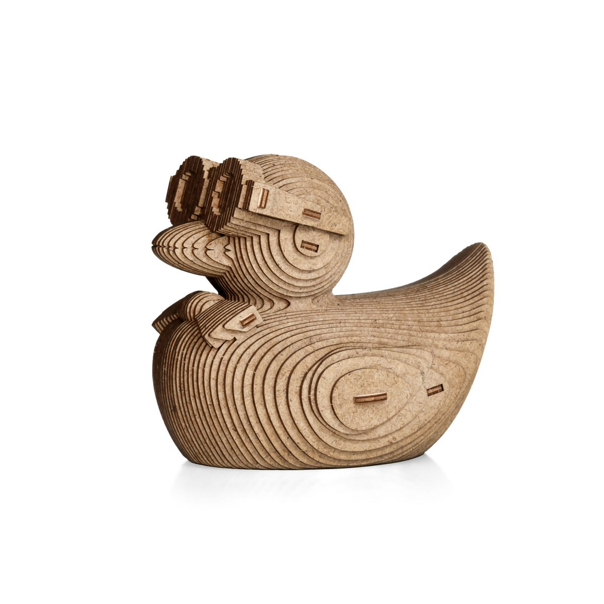 DIY houten spaarpot eend, 12,7 x 10,7 x 12,8 cm