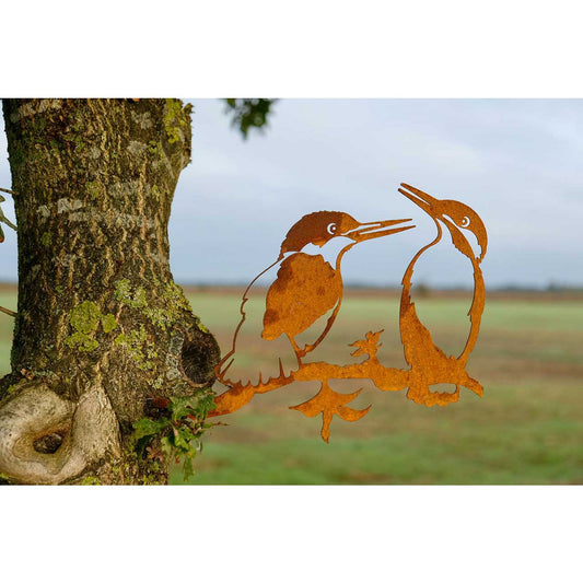 Boomdecoratie ijsvogel koppel